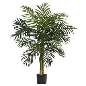4ft Golden Cane Palm, Double Stalk Artificial